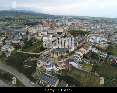 Foto aerea di Ribadeo Lugo in Galizia Spagna Foto Stock