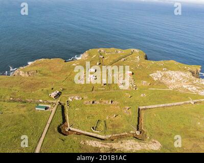 Una vista aerea del forte di Lenan sul Inishowen penisola nella contea di Donegal Irlanda Foto Stock