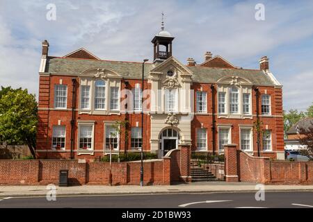Tabor House, una vecchia casa trasformata in appartamenti a Braintree, Essex, Regno Unito. Foto Stock