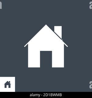 Home vettore correlati icona glyph. Illustrazione Vettoriale
