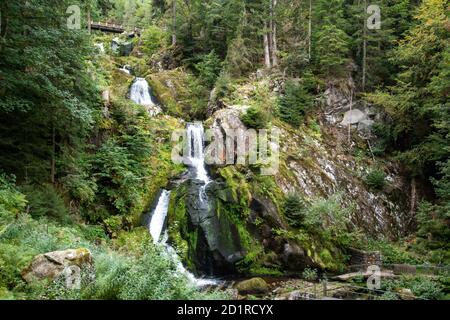 Le cascate di Triberg nella Foresta Nera Foto Stock