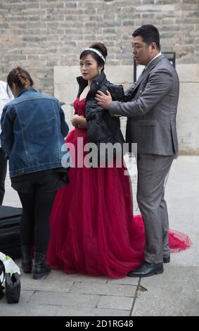 Pre matrimonio foto Shoot trend, Xi'an, Cina Foto Stock