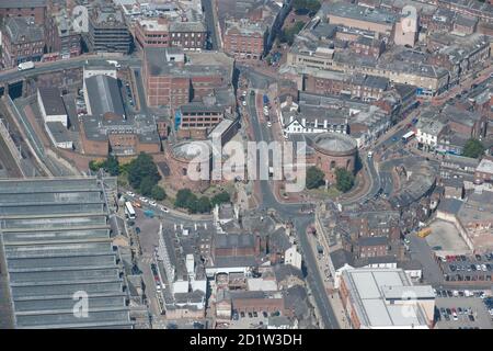 Court Buildings, Carlisle, Cumbria, 204. Vista aerea. Foto Stock