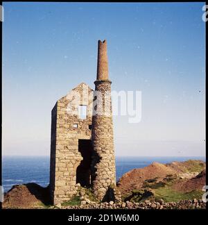 West Wheal Owles Mine, Engine House, Botallack, St. Just, Cornovaglia, Regno Unito. Foto Stock