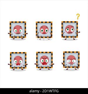 Personaggio cartoon di tra noi pulsante di emergenza con espressione sorriso Illustrazione Vettoriale