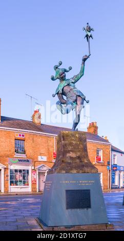 Statua dello stolto di William Shakespeare a Stratford-upon-Avon. Foto Stock