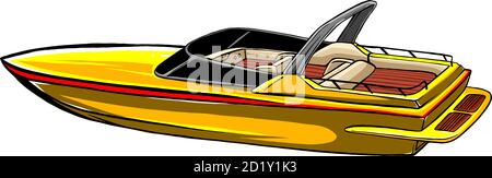 Sea boat icona Vector Illustrazione grafica arte Illustrazione Vettoriale