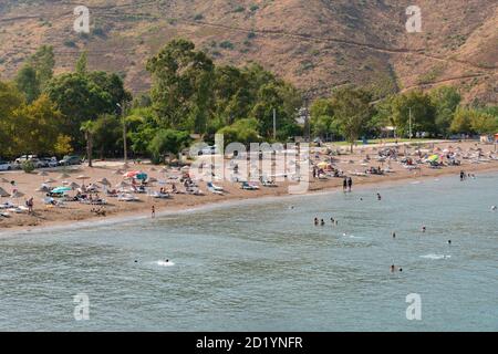 Adrasan, Antalya/Turchia-Settembre 27 2020: Le persone godono di sean e sabbia in estate. Foto Stock