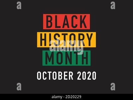 Black History mese ottobre 2020 vettore Illustrazione Vettoriale