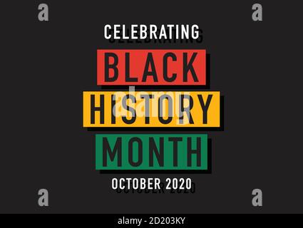 Festeggiando IL MESE DELLA STORIA NERA ottobre 2020 vettore Illustrazione Vettoriale