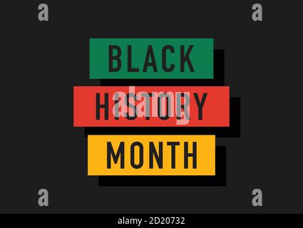 Illustrazione del vettore del mese della cronologia del nero Illustrazione Vettoriale