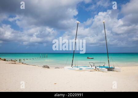 Caraibi, Antille Olandesi, Aruba, Spiaggia di Divi Foto Stock