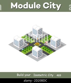 Illustrazione moderna per il gioco di disegno e sfondo di forma aziendale Isometrica Illustrazione Vettoriale
