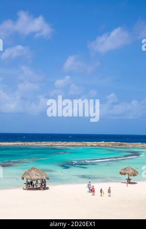 Caraibi, Antille olandesi, Aruba, San Nicolas, Baby Beach Foto Stock