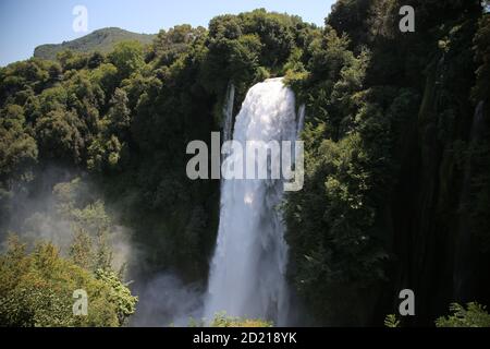 Le splendide cascate di Marmore in Italia Foto Stock