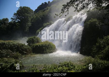 Le splendide cascate di Marmore in Italia Foto Stock
