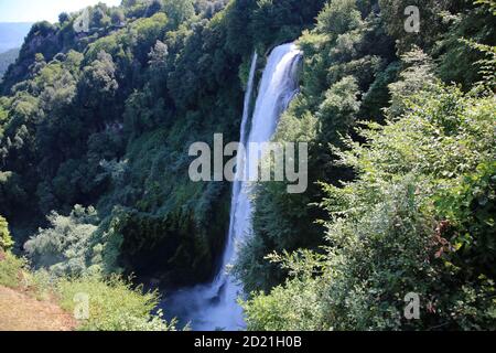 Le splendide cascate di Marmore in Italia Foto Stock