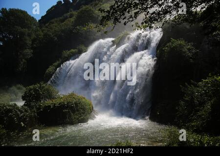 Le splendide cascate di Marmore in Italia Foto Stock