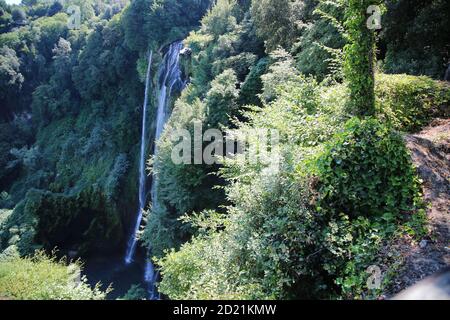 Le splendide cascate di Marmore in Italia Foto Stock