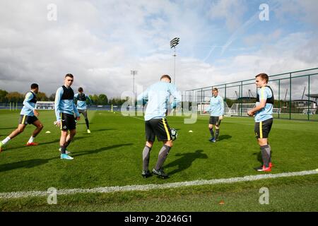 Formazione Phil Foden con MCFC Academy MCFC u18 Foto Stock