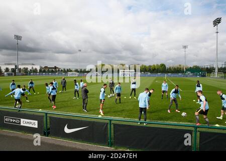 Formazione MCFC Academy MCFC u18 Foto Stock