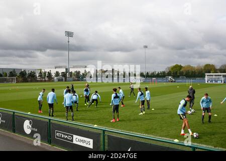 Formazione MCFC Academy MCFC u18 Foto Stock