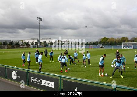 MCFC Academy U18 MCFC Captain ed Harris Foto Stock