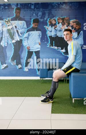 MCFC Academy U18 MCFC Captain ed Harris Foto Stock