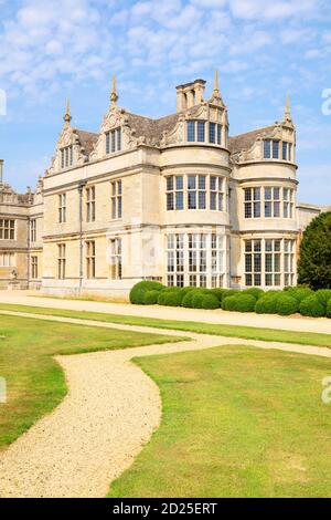 Kirby Hall una rovinata 17 ° secolo Elizabethan casa signorile o. Casa di campagna vicino Gretton nr Corby Northamptonshire Inghilterra GB Europa Foto Stock