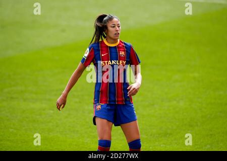 eila Ouahabi del FC Barcelona durante il campionato femminile spagnolo La Liga Ibergrola partita di calcio tra Real Madrid e FC Barcellona il mese di ottobre Foto Stock