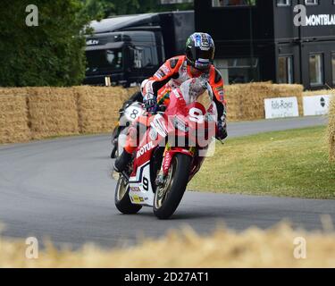 Ian Hutchinson, Honda CBR1000RR, Modern Racing Motorcycles, Goodwood Festival of Speed, Speed Kings, Motorsport's Record Breakers, Goodwood, luglio 2019 Foto Stock