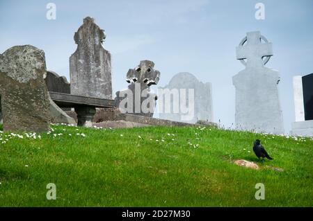 Cimitero: Viaggiando attraverso l'Irlanda del Sud. Foto Stock