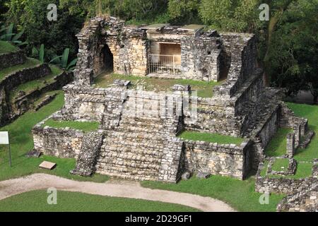 Rovine del Tempio XIV a Palenque. Chiapas, Messico Foto Stock