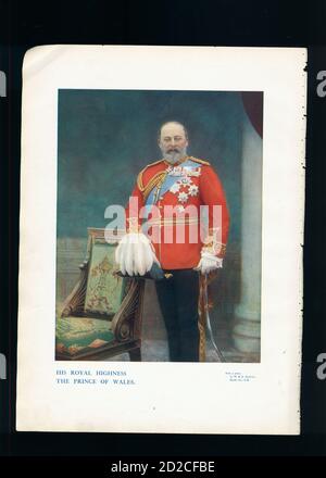 Ritratto Chromolithographic del principe Giorgio, duca di Cambridge (26 marzo 1819 – 17 marzo 1904). Era un comandante in capo dell'esercito britannico. Foto Stock