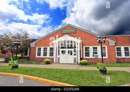 Scuola elementare di Nassakeag Setauket Long Island New York Foto Stock