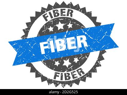 segno di grunge rotondo con nastro Illustrazione Vettoriale