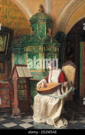 Probst Carl - il giocatore di Lute - Scuola austriaca - 19 ° secolo Foto Stock