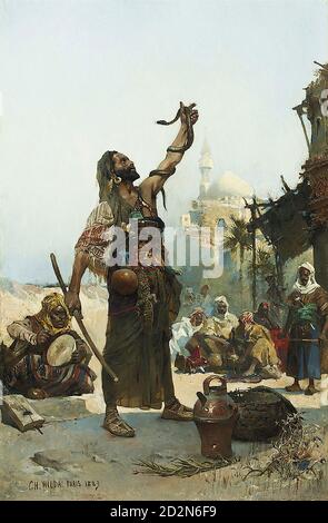 Wilda Charles - The Snake Charmer 1 - Scuola austriaca - 19 ° secolo Foto Stock