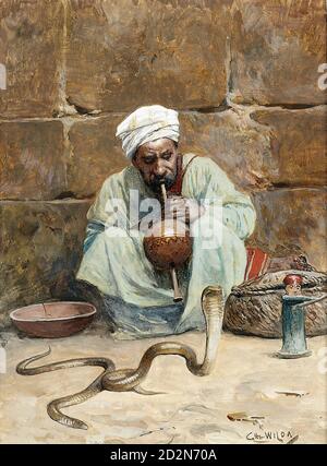 Wilda Charles - The Snake Charmer 2 - Scuola austriaca - 19 ° secolo Foto Stock