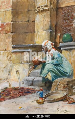 Wilda Charles - The Snake Charmer 3 - Scuola austriaca - 19 ° secolo Foto Stock