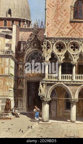 Brandeis Antonietta - Palazzo Ducale di porta della carta Venezia 2 - Repubblica Ceca e Slovacchia Scuola - 19 ° secolo Foto Stock