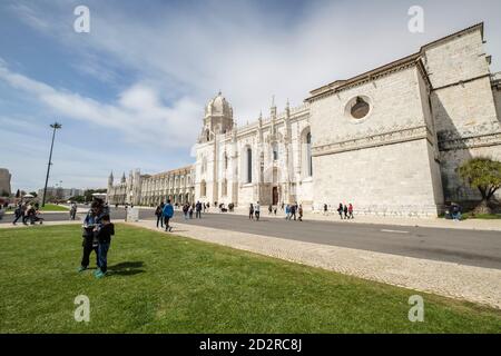 Monasterio de los Jerónimos de Santa María de Belém , fundadó en 1501 Lisboa, Portogallo Foto Stock