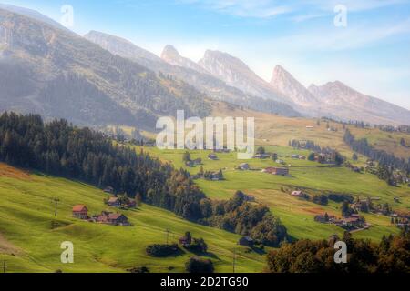 Seven Churfirsten, San Gallo, Svizzera, Europa Foto Stock