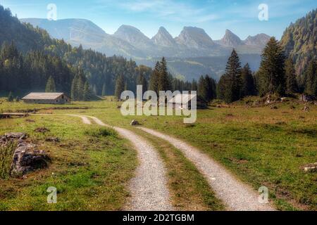 Seven Churfirsten, San Gallo, Svizzera, Europa Foto Stock