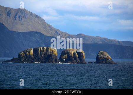 Alaska, Costa di Unga Island-Aleutian Islands, Stati Uniti Foto Stock