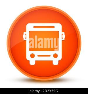 Illustrazione astratta del pulsante rotondo lucido arancione dell'autobus Foto Stock