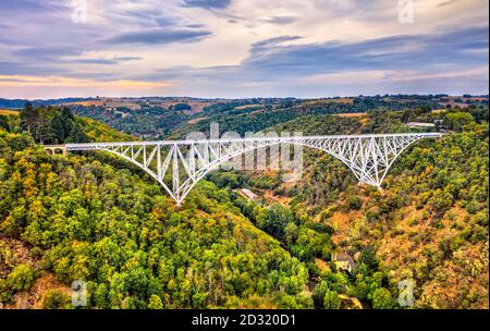 Il Viaur Viadotto, un ponte ferroviario in Aveyron, Francia Foto Stock