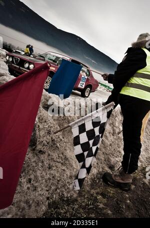 ALTENMARKT, AUSTRIA - 18 GENNAIO 2014: Storico Ice Trophy Foto Stock