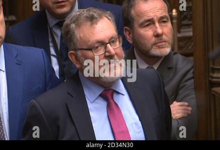Il Segretario scozzese David Mundell durante le interrogazioni del primo Ministro alla Camera dei Comuni, Londra. Foto Stock