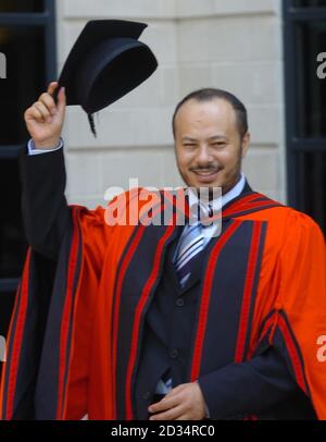 Mohammed Muammar al Gheddafi, 34 anni, figlio maggiore del presidente libico Colonnello Gheddafi, che ha conseguito un dottorato in ingegneria e gestione presso l'Università di Liverpool. Foto Stock